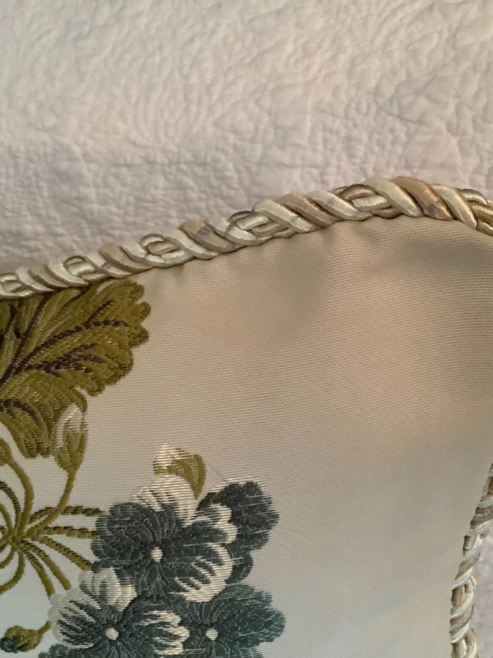 Croscill Daphne Pillow Square Embroidered Floral Pillow 17